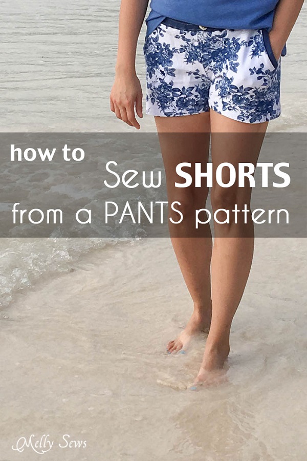 Tutorial: Sewing shorts from a pants pattern