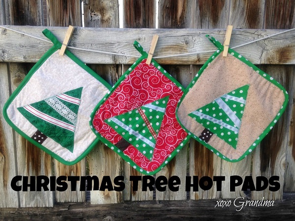 Tutorial: Christmas tree hot pads