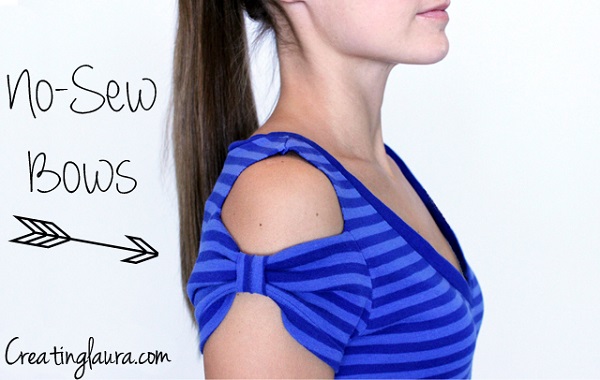 Tutorial: No-sew bow sleeve t-shirts