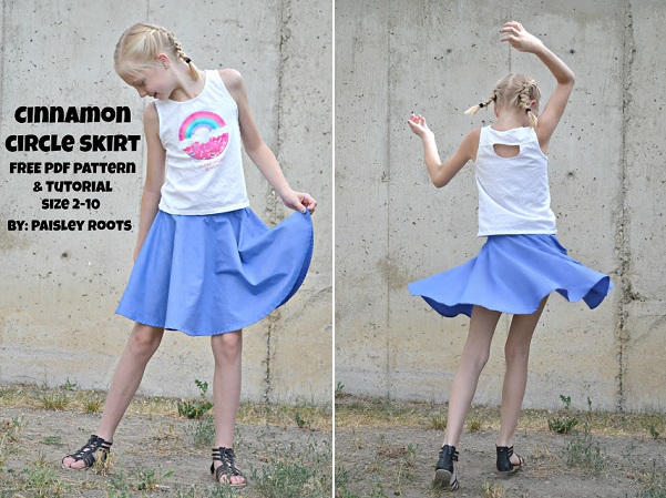 Free pattern: Girls' circle skirt