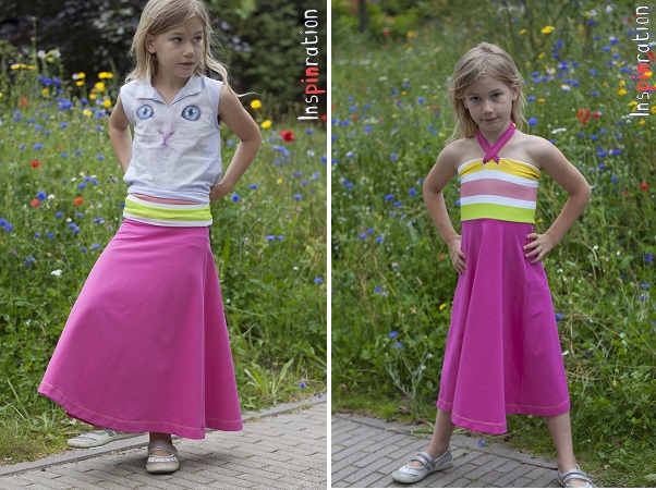 Tutorial: Convertible maxi skirt and halter dress