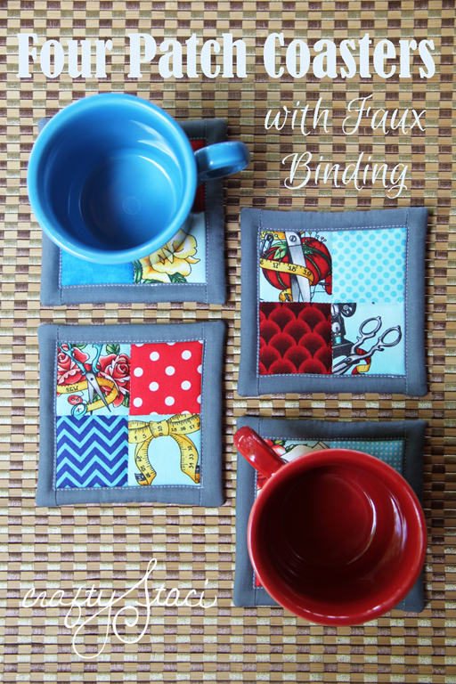 Tutorial: Scrapbusting four patch coasters