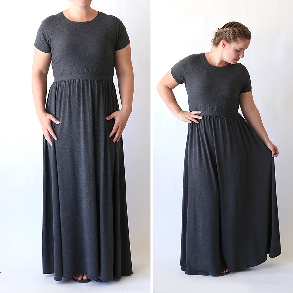 Free pattern: Raglan maxi dress