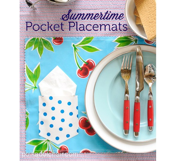 Tutorial: Oilcloth Summertime Pocket Placemats