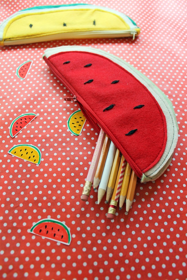 Tutorial: Watermelon zip pouches