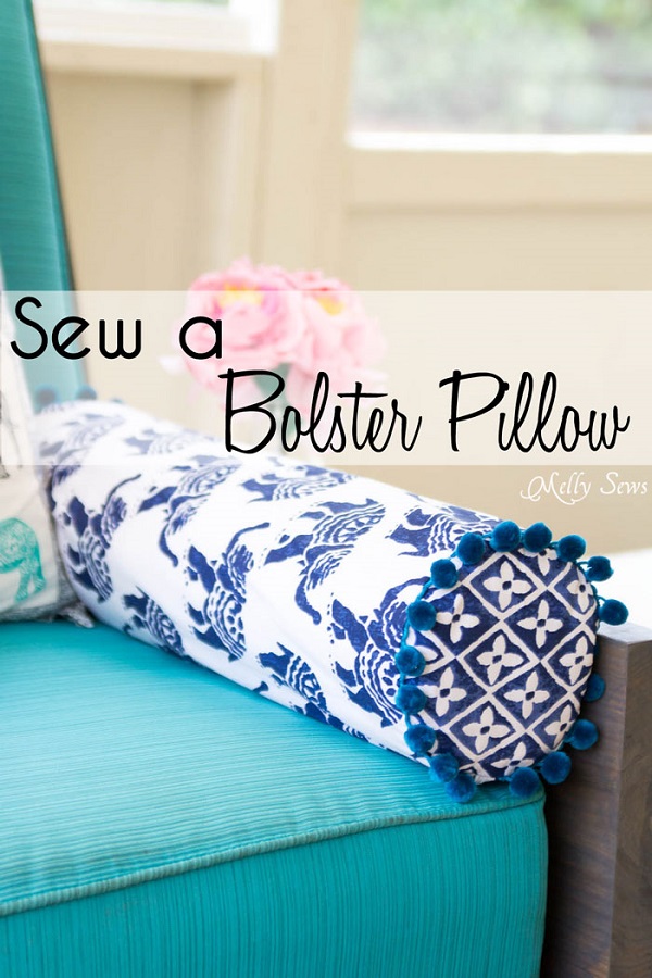 Tutorial: Bolster pillow with a removable cover