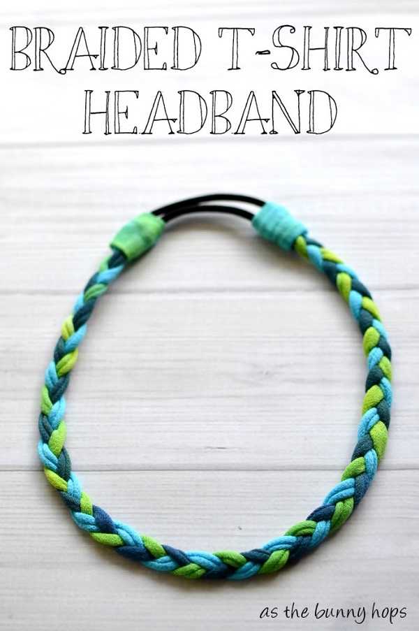 Tutorial: No-sew braided t-shirt headband