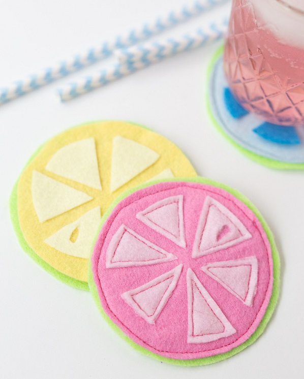 Tutorial: Easy felt citrus coasters