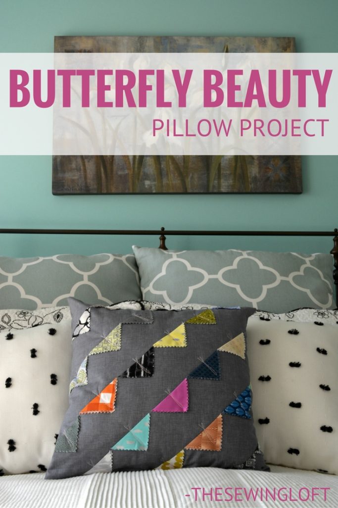 Tutorial: Charm square butterfly throw pillow