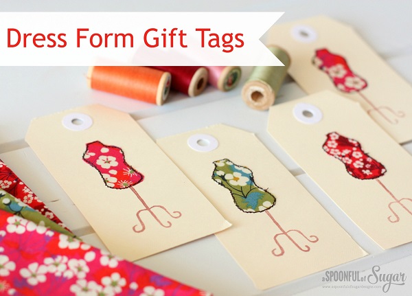 Tutorial: Fabric dress form gift tags