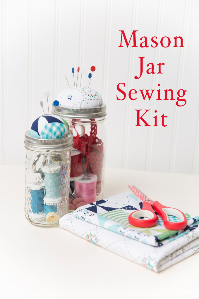 Tutorial: Mason jar sewing kit