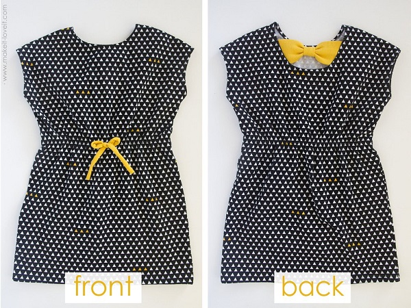 Tutorial: Easy bow back knit dress for girls