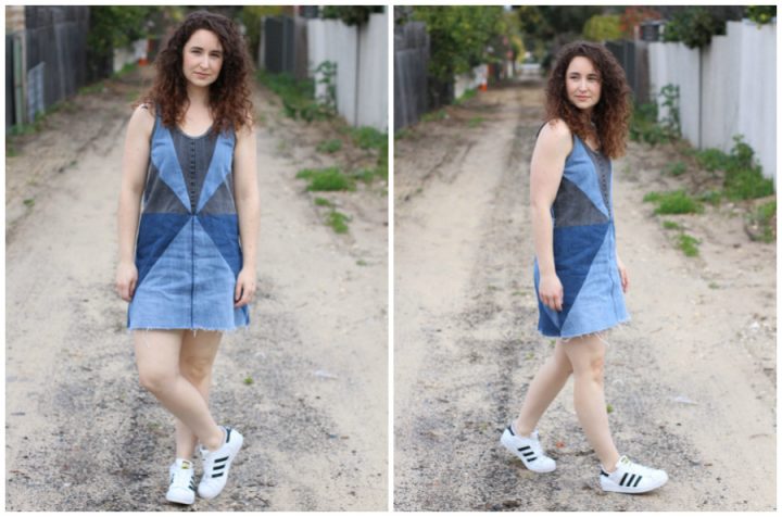 Tutorial: Recycled denim jeans dress