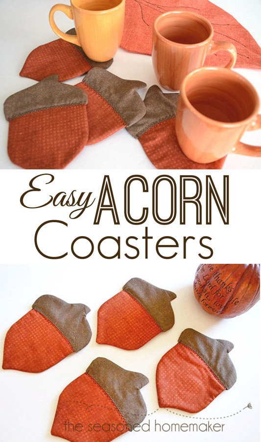 Free pattern: Autumn acorn coasters