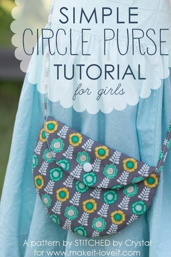 Tutorial: Little girl's circle purse