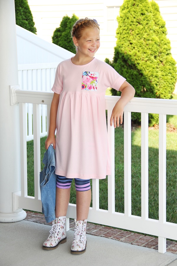 Free pattern: Babydoll dolman dress in girls' sizes