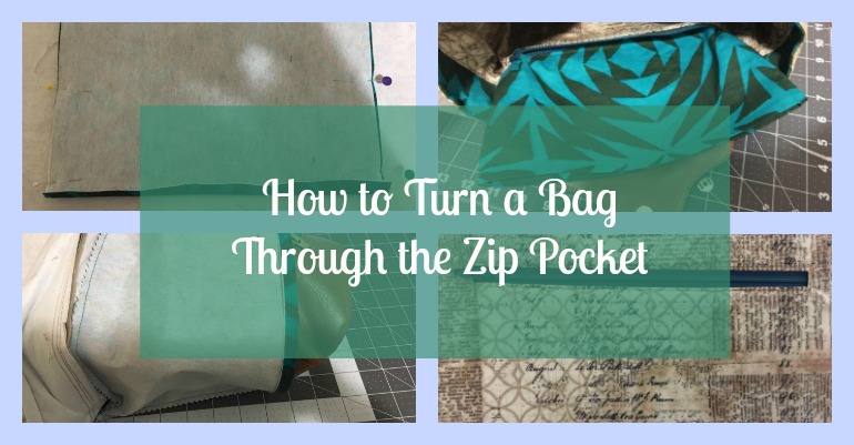 Tutorial: Turn a lined bag through a zipper pocket