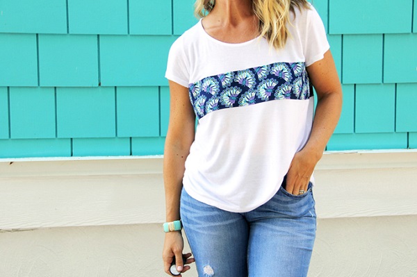 Tutorial: Add color and little extra length to a plain tee