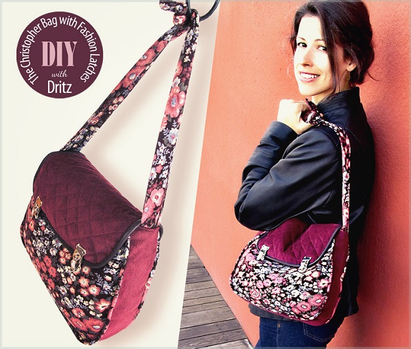 Free pattern: Latch flap bag with a knotted strap