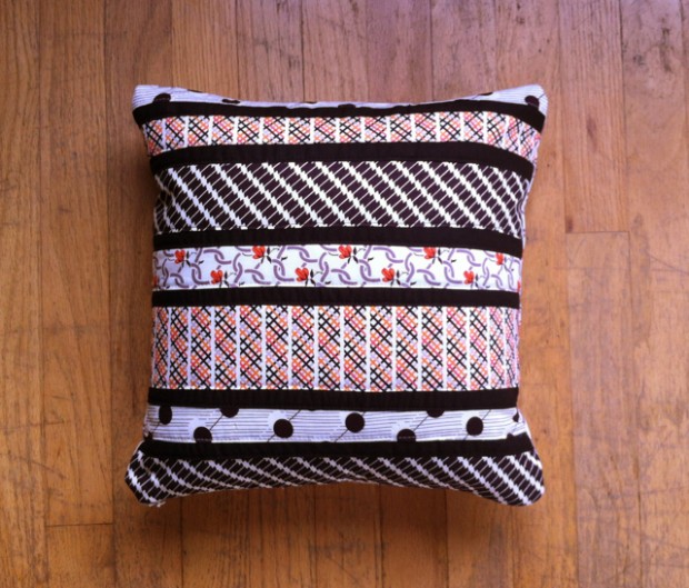 Tutorial: Patchwork striped pillow