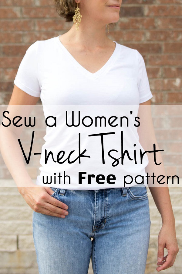 Free pattern: Women's V-neck t-shirt