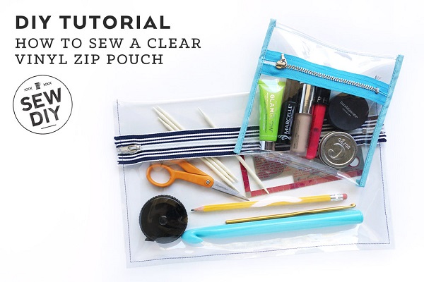 Tutorial: Clear vinyl zip pouch