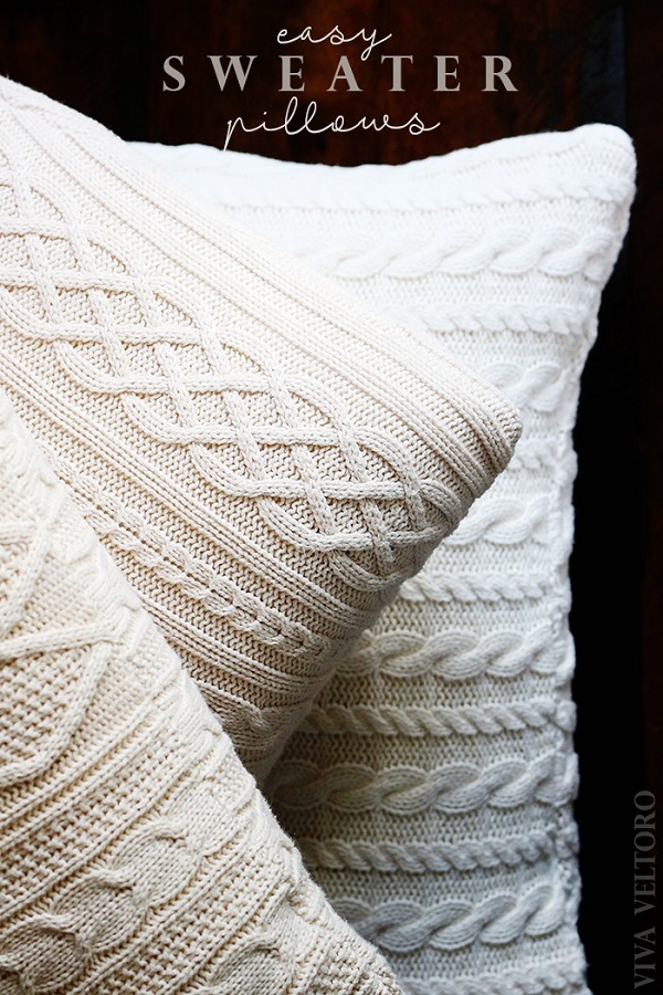 Tutorial: Easy sweater pillows you can make