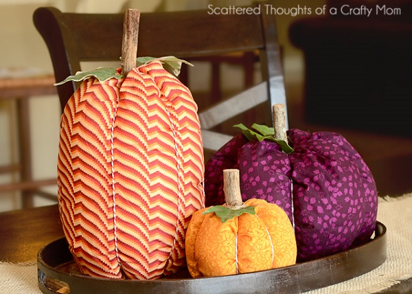 Tutorial: Easy fabric pumpkins for fall