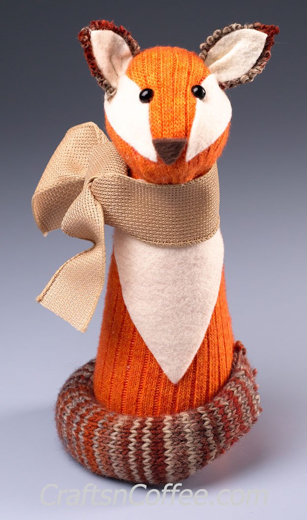 Tutorial: No-sew woodland sock fox