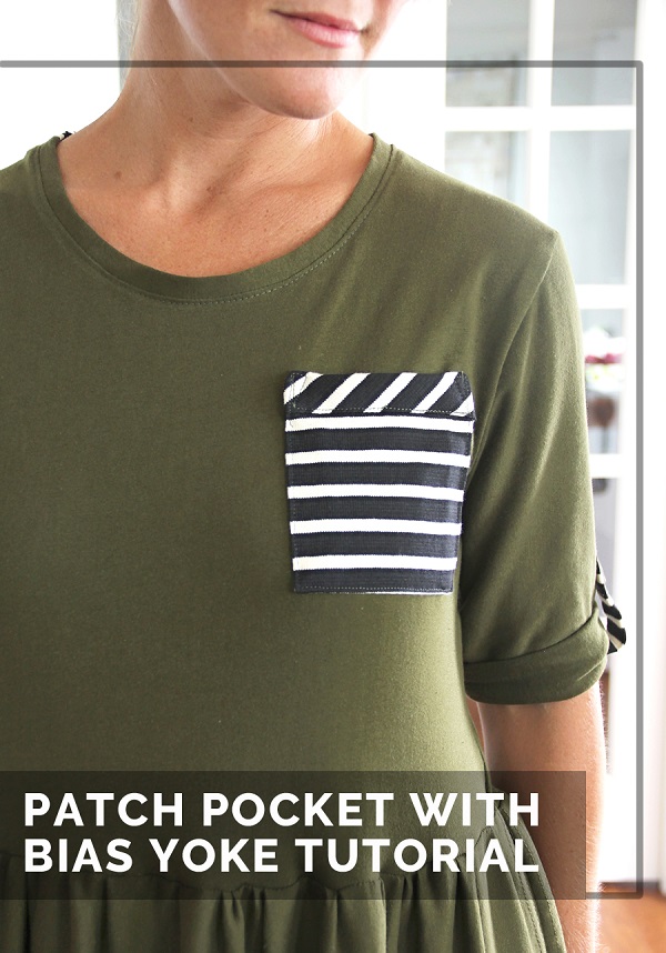 Tutorial: Patch pocket with bias binding across the top