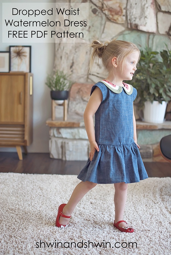 Free pattern: Little girls' watermelon dress