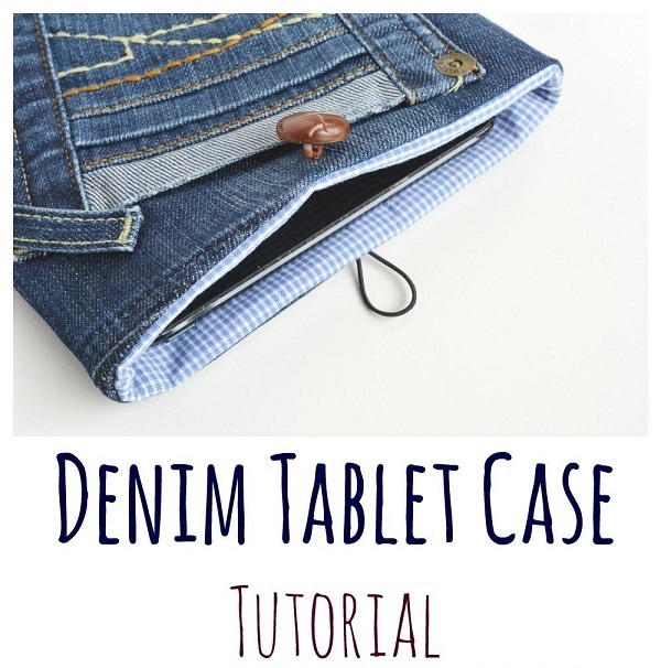 Tutorial: Upcycled jeans tablet case