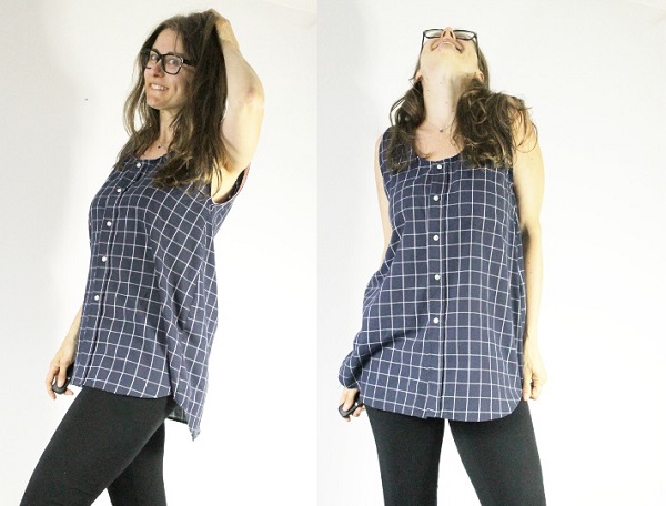 Tutorial: Man's shirt refashioned into a woman's top