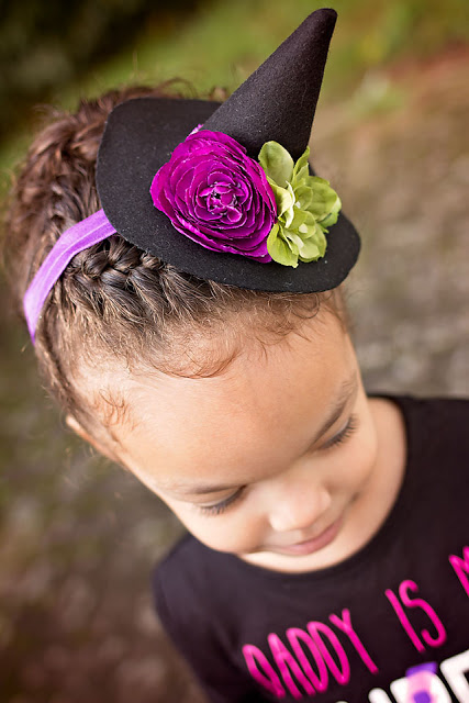 Free pattern: Mini witch hat for a headband or a doll