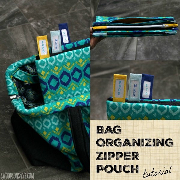 Tutorial: Bag organizer zipper pouches