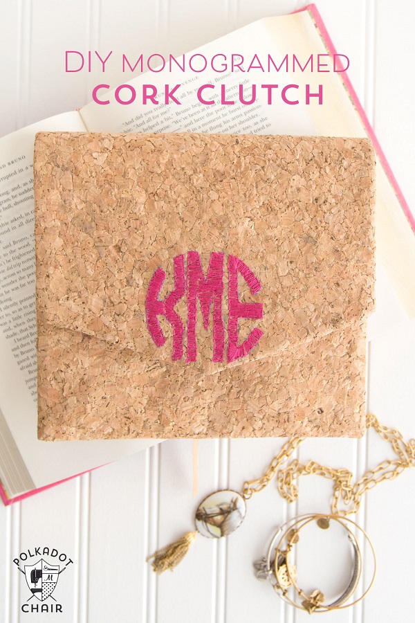 Tutorial: Monogrammed cork clutch purse