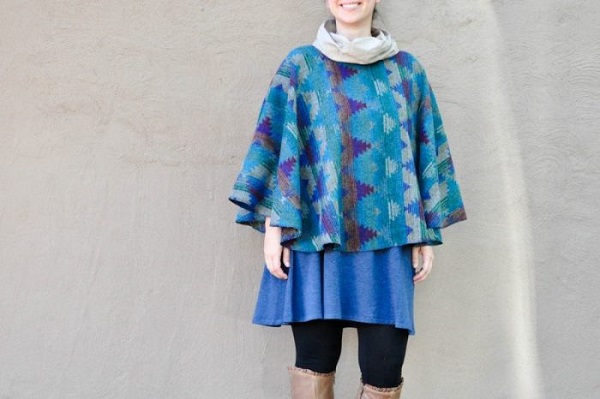 Tutorial: Cowl neck poncho cape