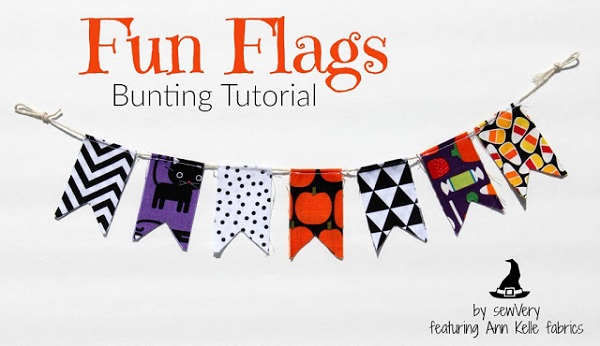 Tutorial: Scrap fabric flag bunting