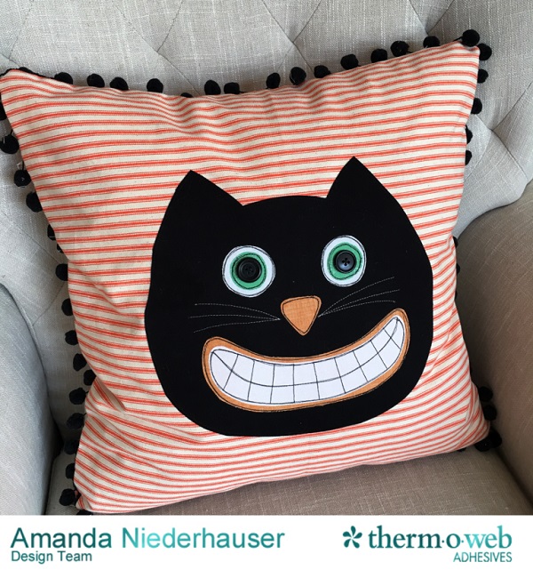 Tutorial: Black cat Halloween pillow