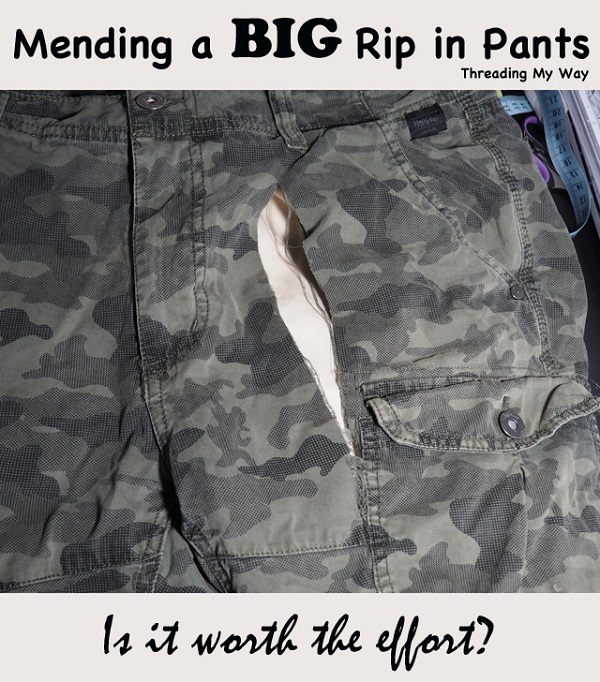 Tutorial: Mend ripped pants with a sturdy repair