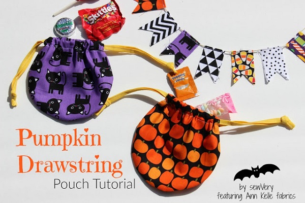 Tutorial: Little round drawstring pouch