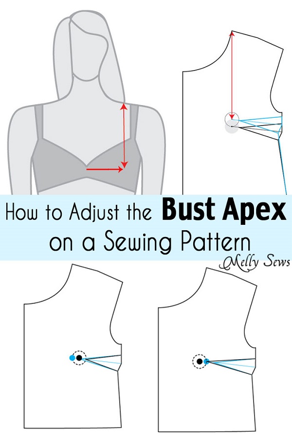 Tutorial: Adjust bust apex on a sewing pattern