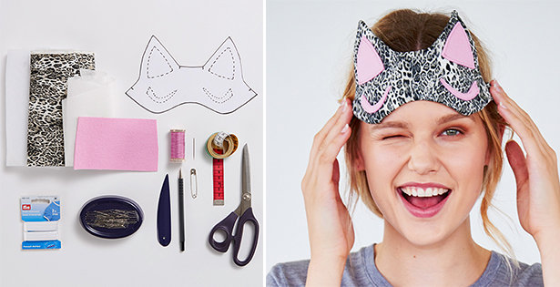 Free pattern: Kitty sleep mask