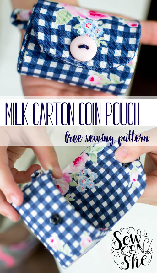 Free pattern: Milk Carton Coin Purse