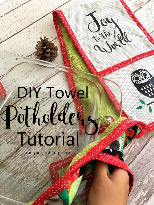 Tutorial: Two hand kitchen towel oven mitt