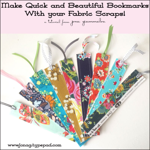 Tutorial: Easy scrap fabric bookmarks