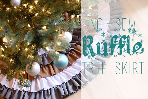 Tutorial: No-sew ruffled tree skirt