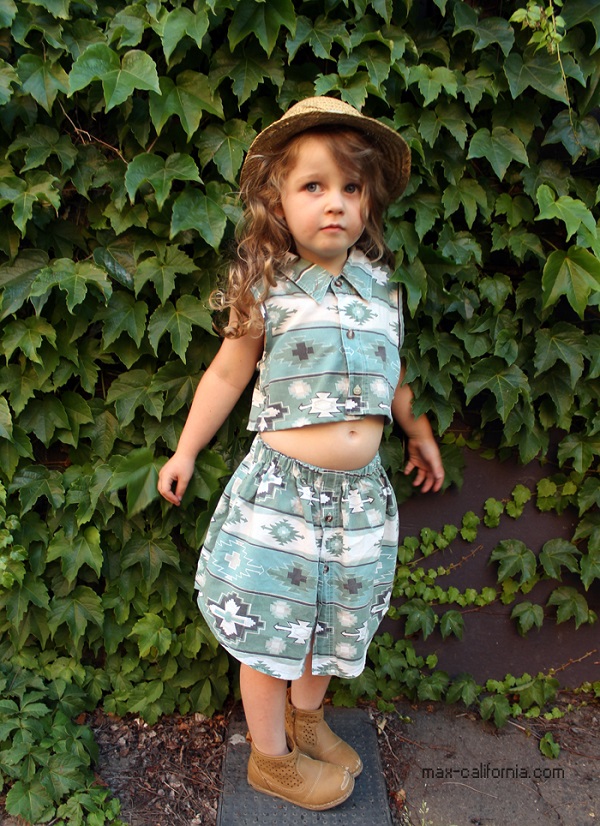 Tutorial: Little girls skirt set from a mens shirt