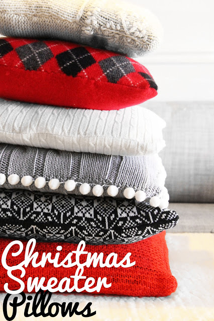 Tutorial: Make Christmas pillows from old sweaters