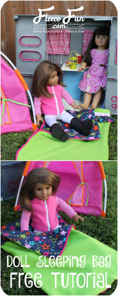 Tutorial: Fleece sleeping bag for an 18" doll